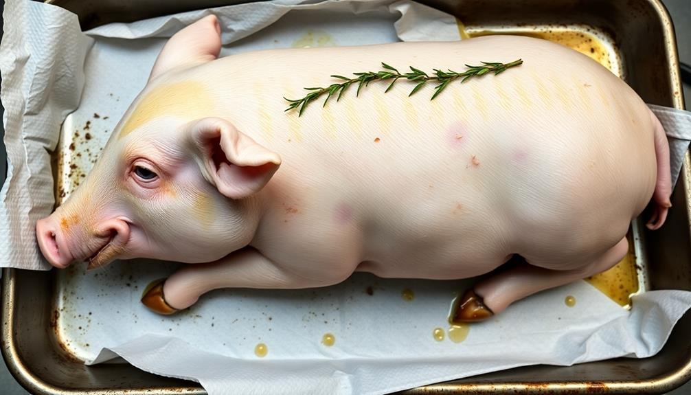 prepare the suckling pig