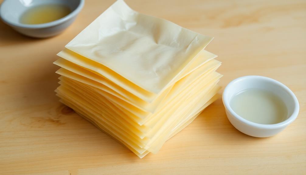 prepare wonton wrappers carefully