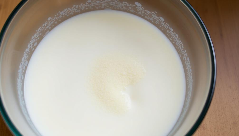 proof yeast warm milk