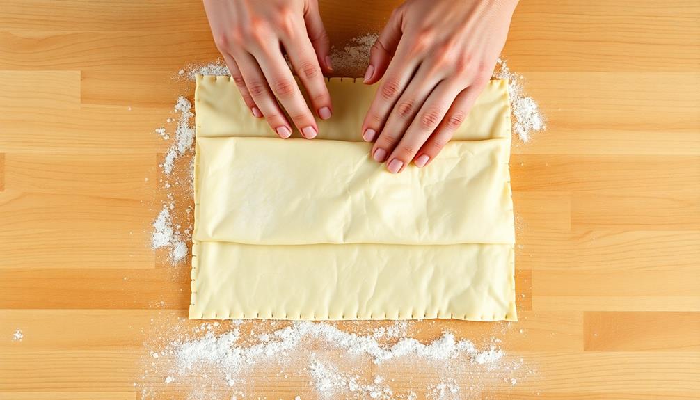 repeat rolling and folding