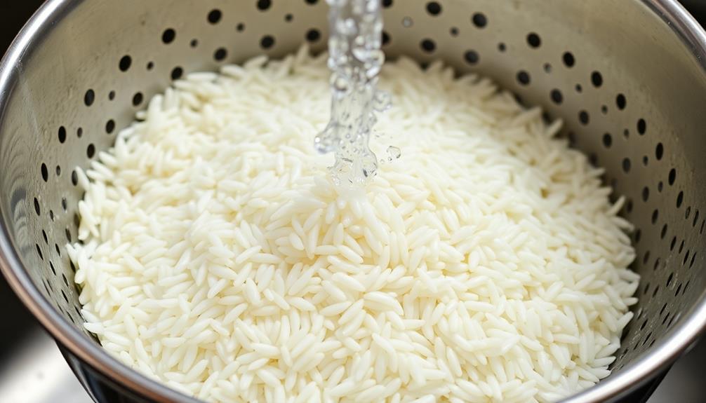 rinse and drain rice