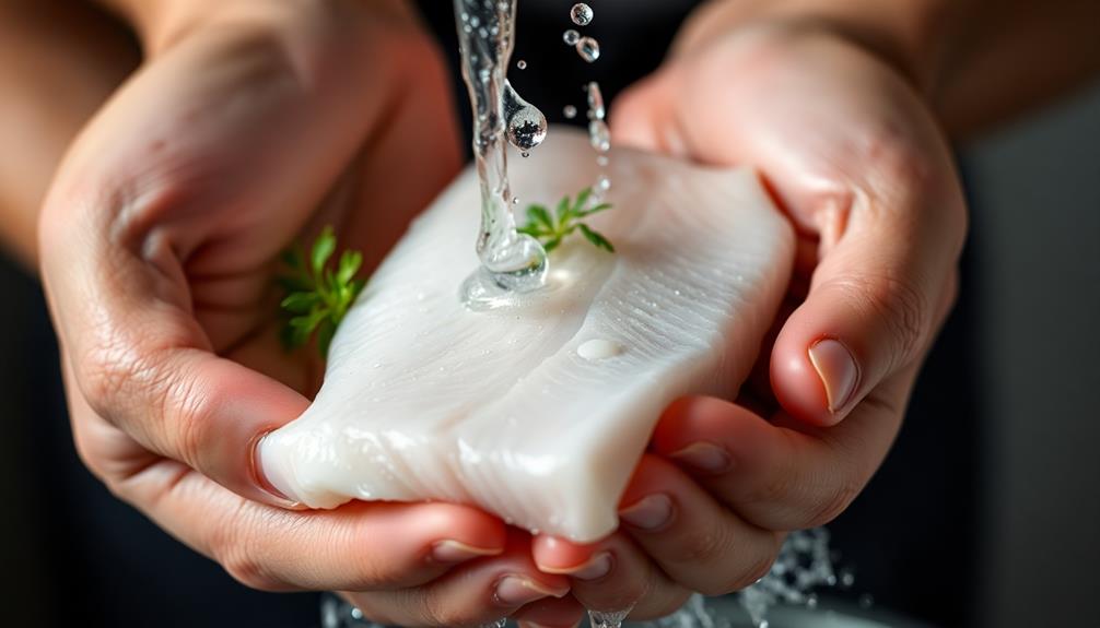 rinse fish with cold
