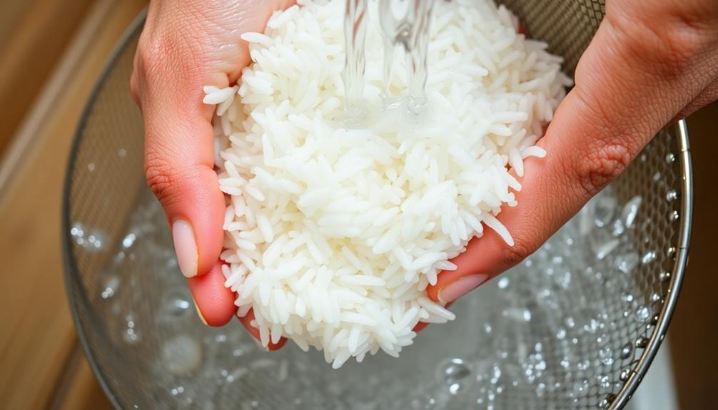rinse rice thoroughly first