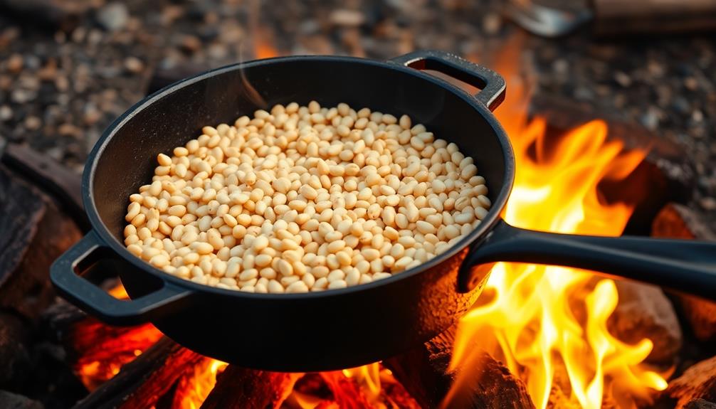 roast barley over fire