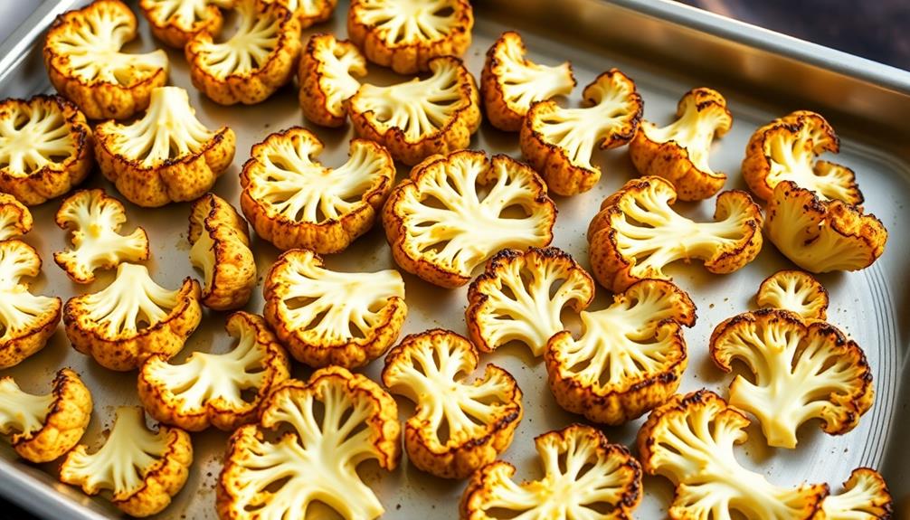roast cauliflower steaks tenderly