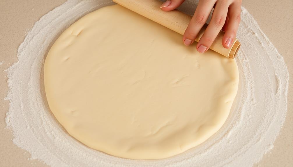 roll dough into circle