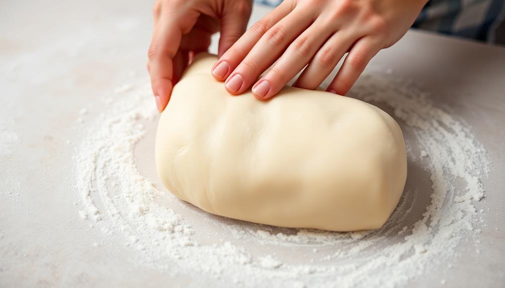 roll dough into cylinder