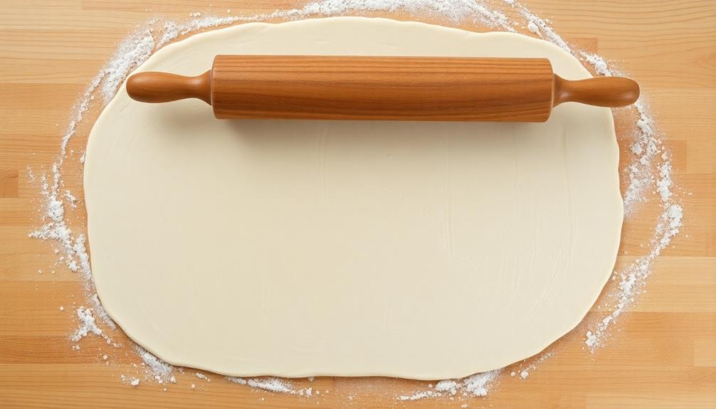 roll dough into rectangle