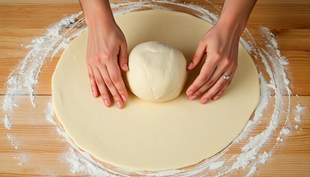 roll out pizza dough