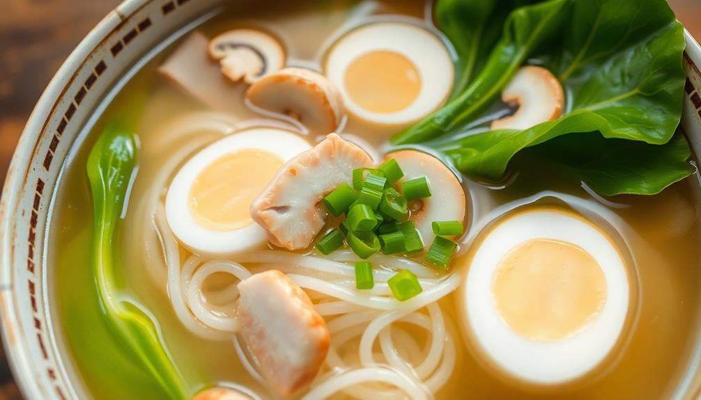 rolled rice noodle soup