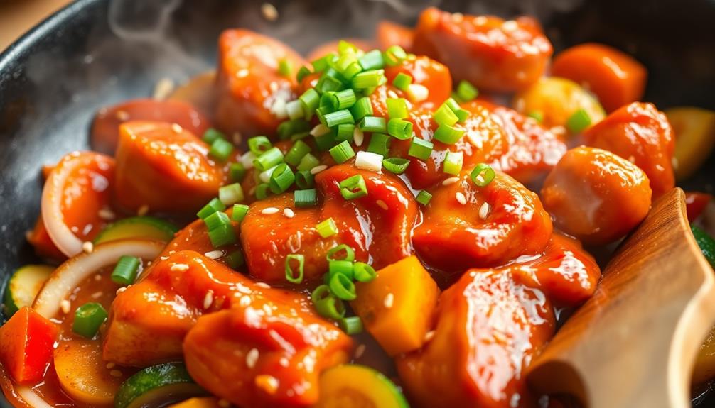 sauce and seasonings addition
