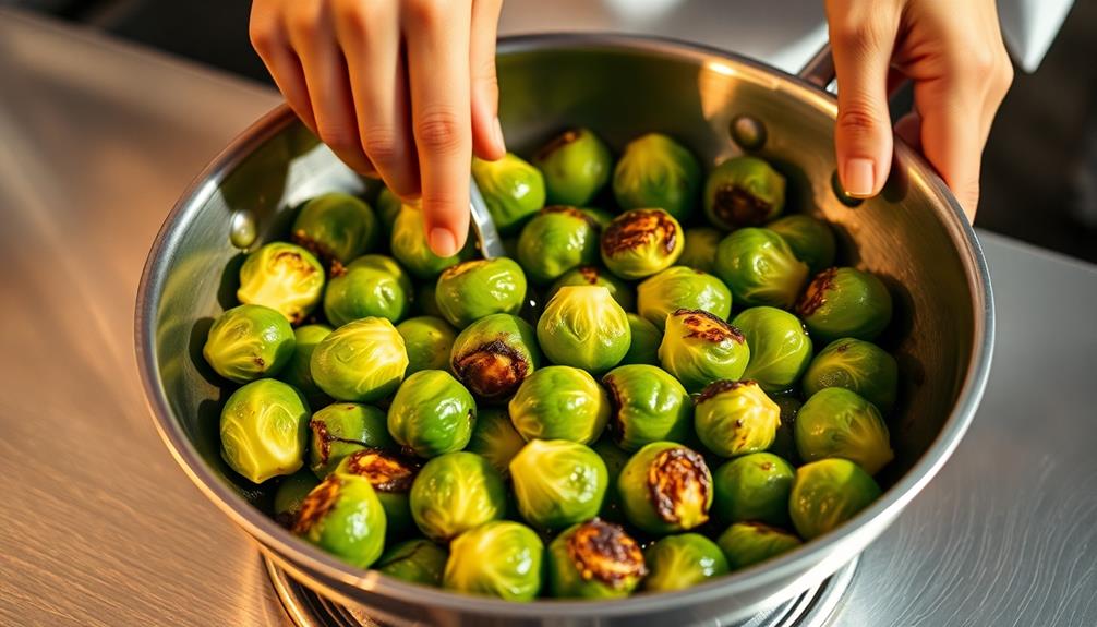 saut brussels sprouts tenderly