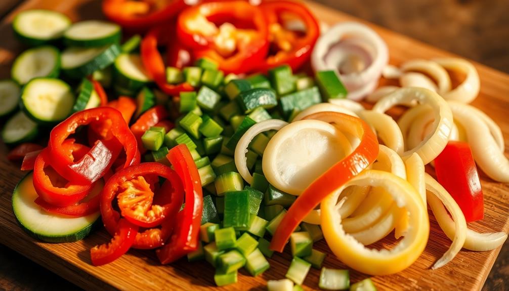 saut chopped vegetables thoroughly