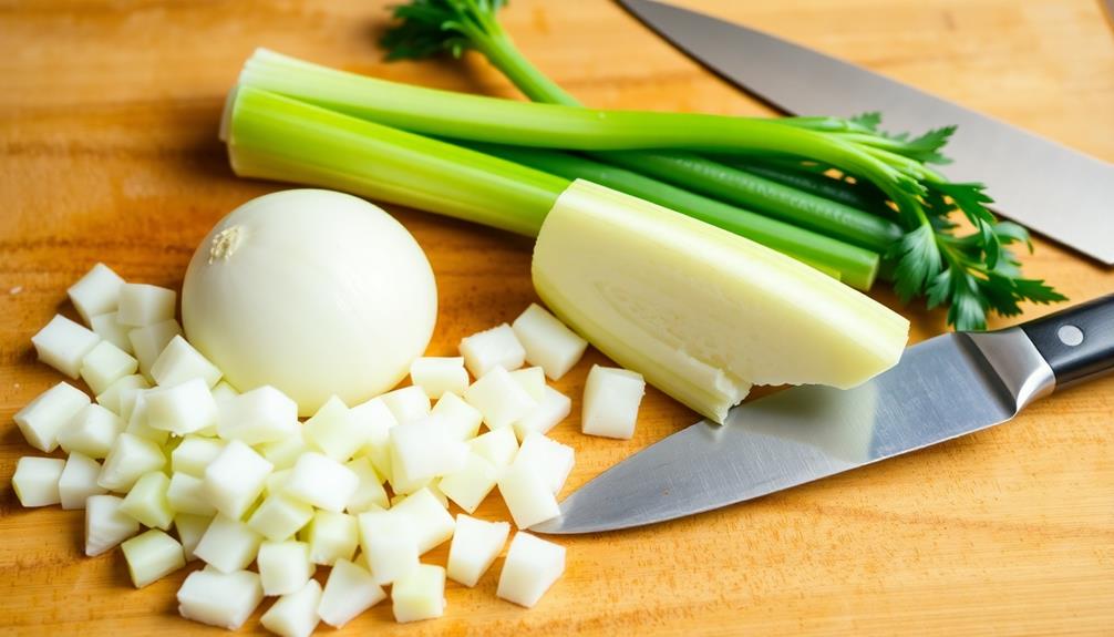 saut onions and celery