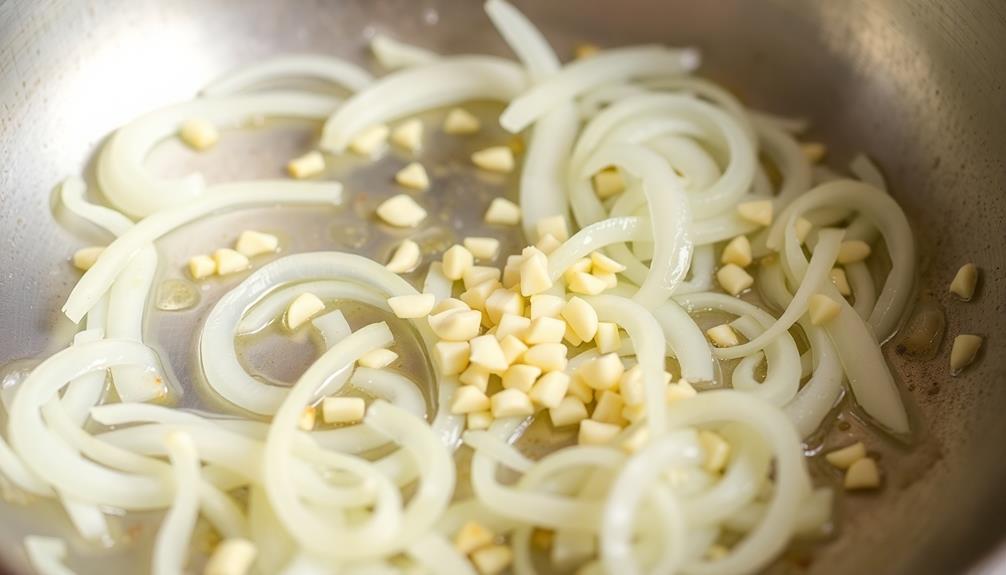 saut onions and garlic