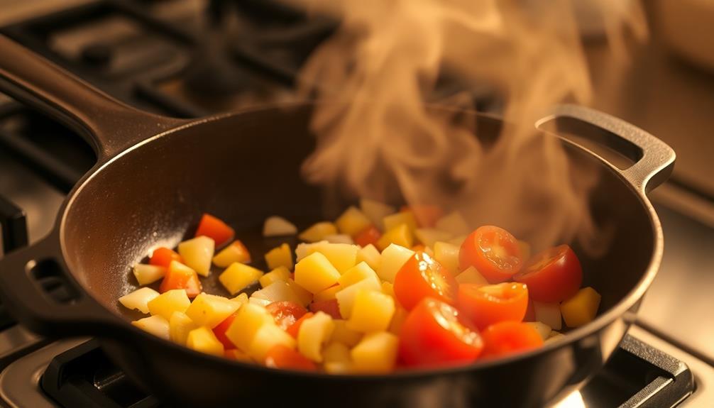 saut onions and tomatoes