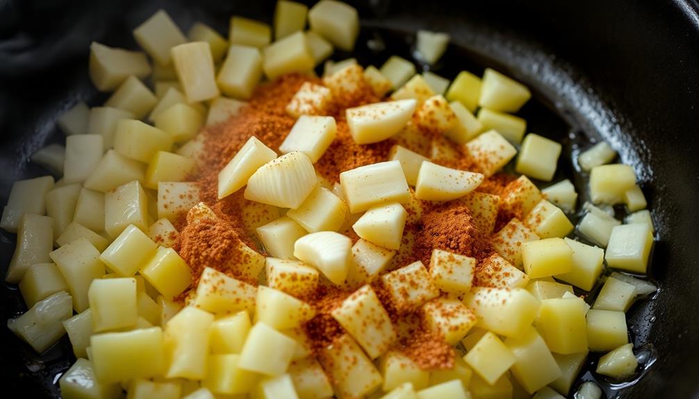 saut onions garlic spices