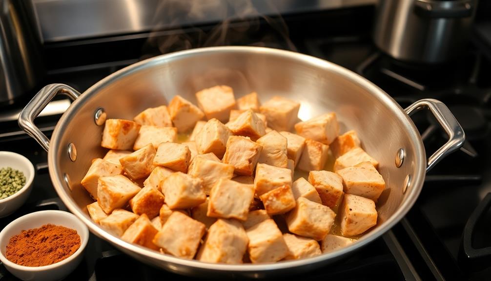saut pork with seasonings