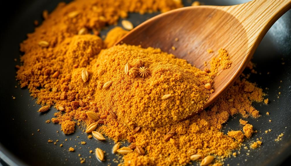 saut spices in oil