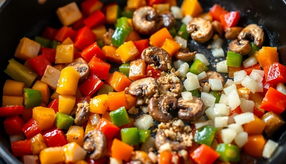 saut vegetables until tender