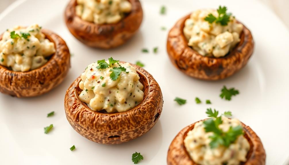 savory stuffed mushroom appetizer