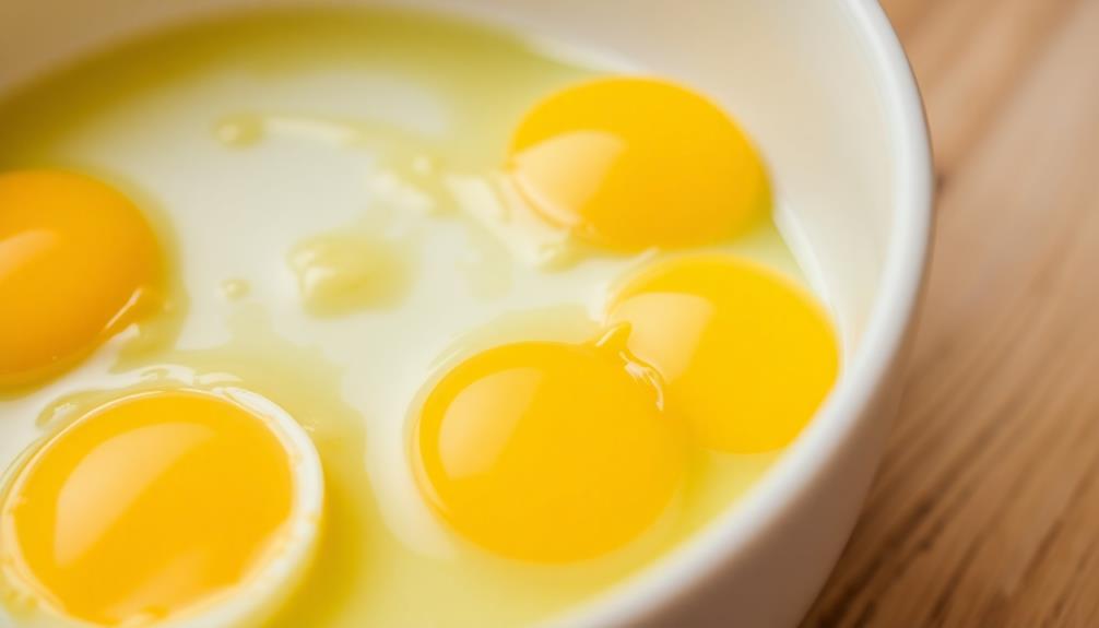 scoop yolks into bowl
