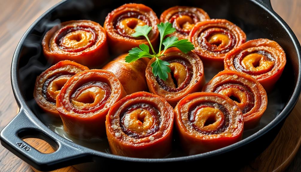 sear roulades in pan
