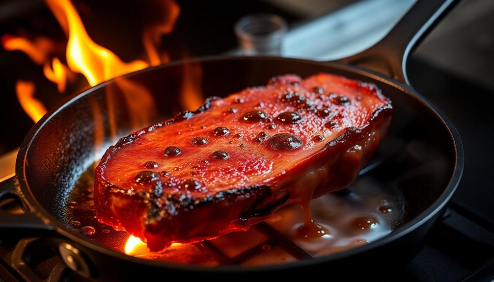 sear steak high heat