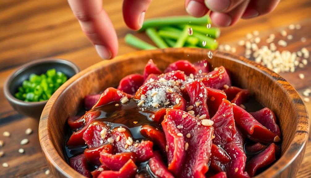 season beef with spices
