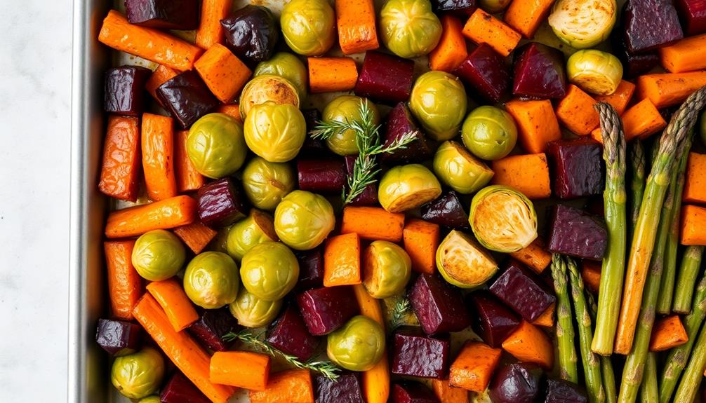 seasoned caramelized garden produce