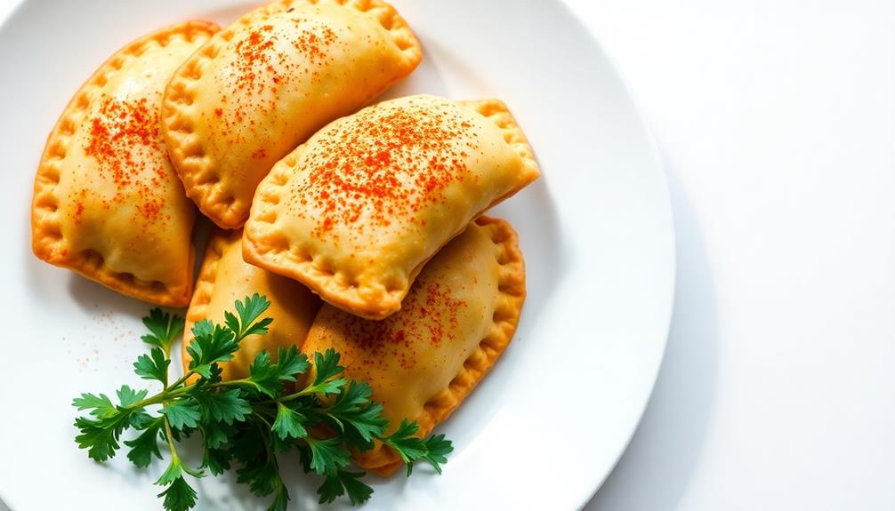 serve empanadas while warm