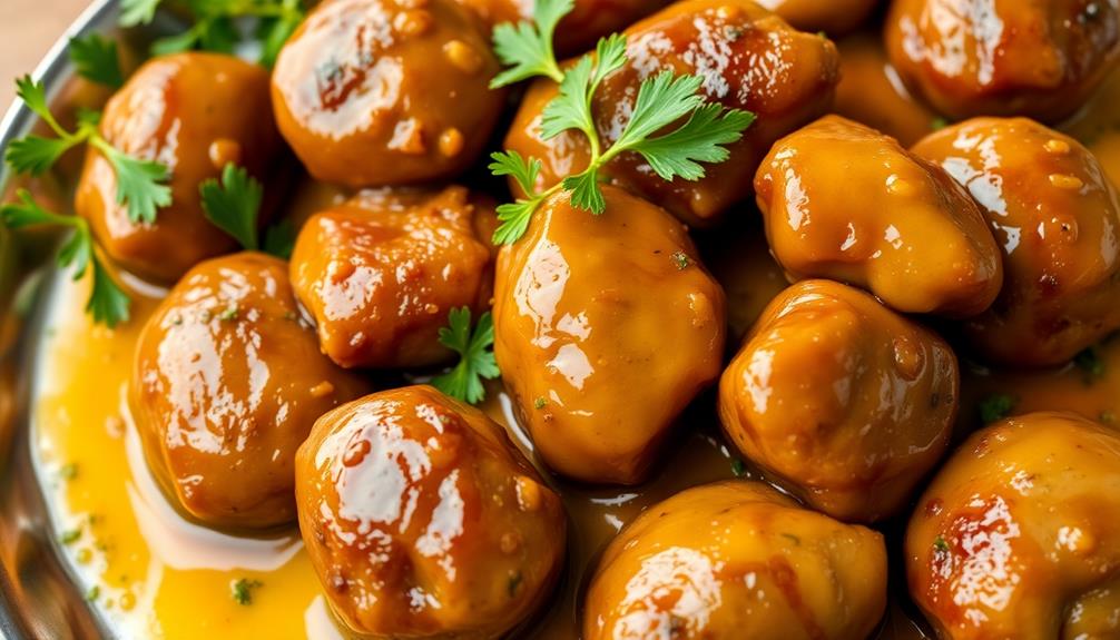 serve livers hot garnished