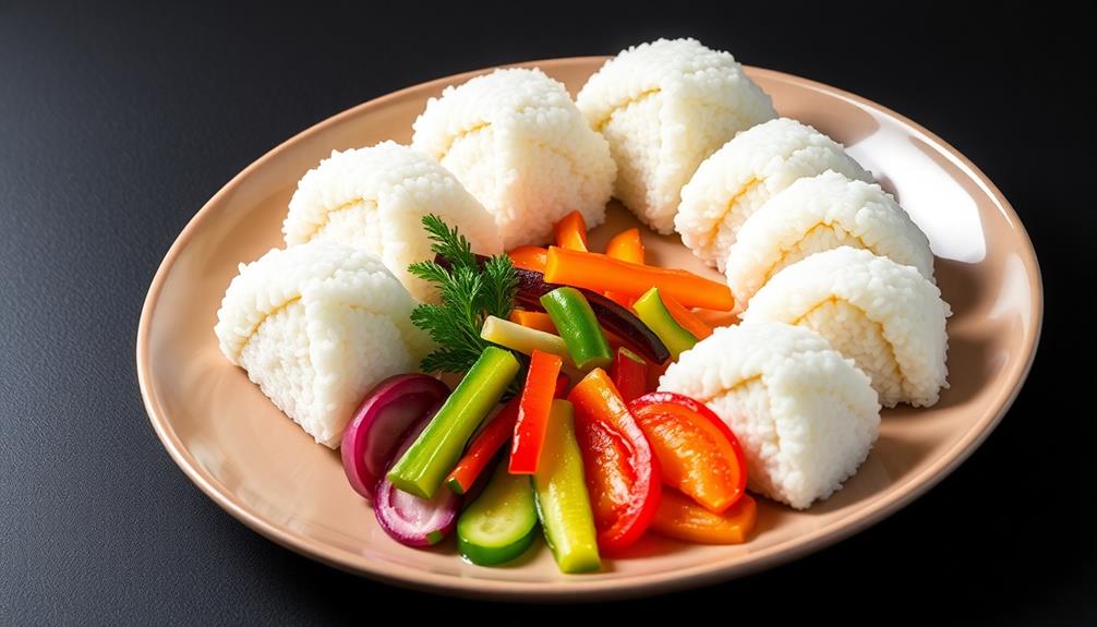 serve onigiri with pickles