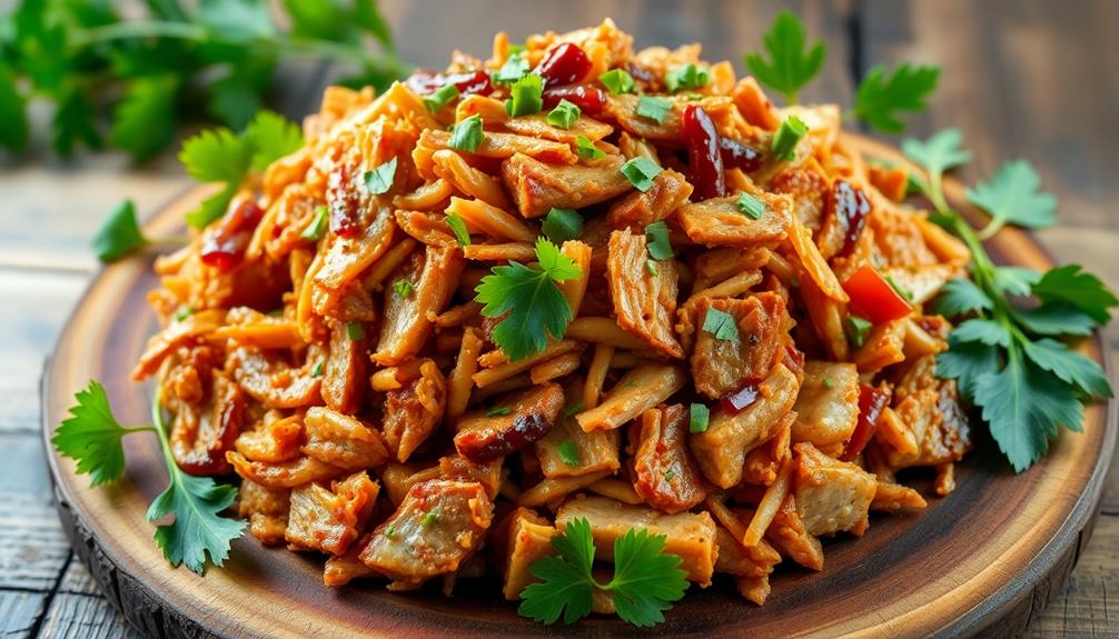 serve seasoned jackfruit dish