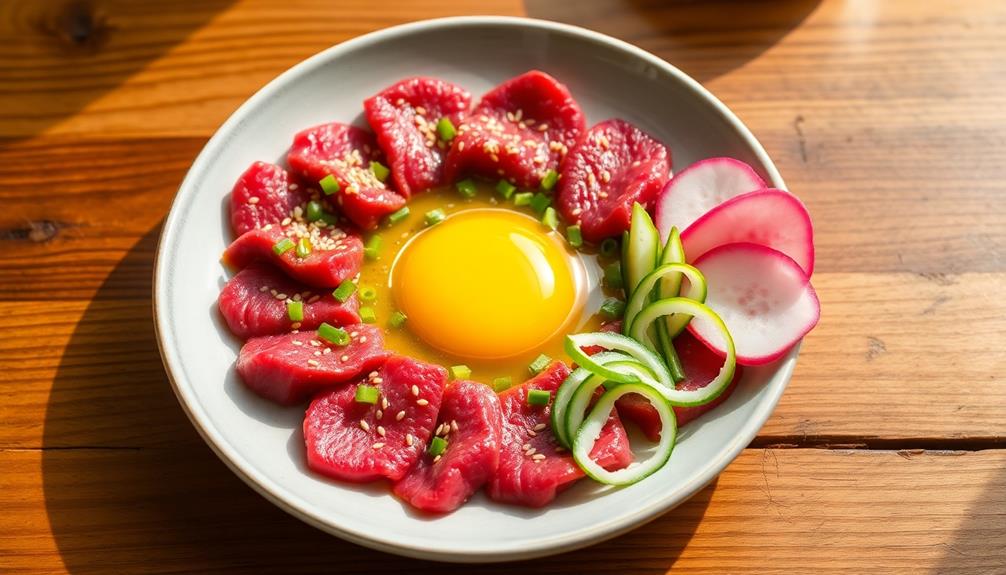 serve with egg yolk