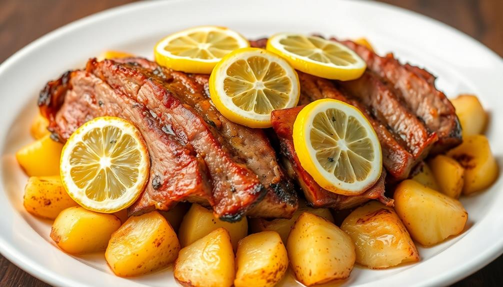 serve with lemon wedges