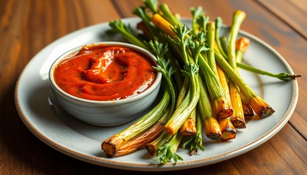 serve with romesco sauce