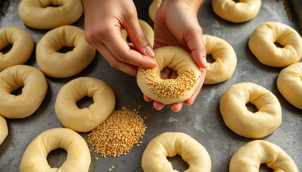 sesame seeds ring coating