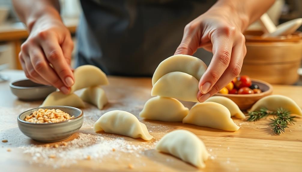 shape dough into moons