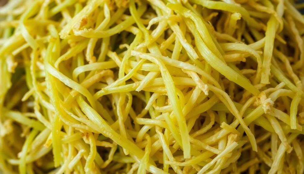 shred jackfruit into strings