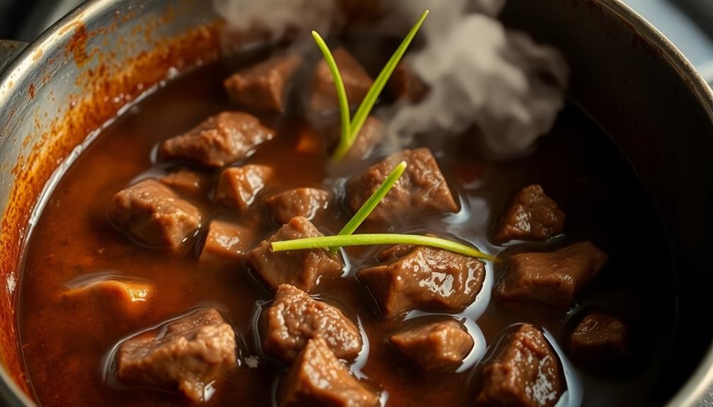 simmer beef until tender