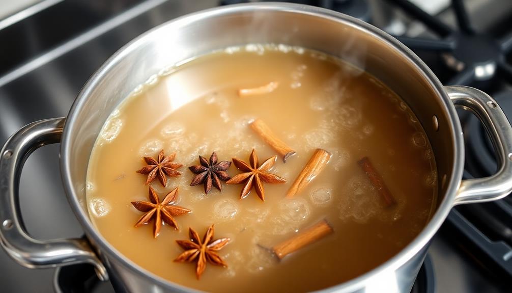 simmer bones for broth