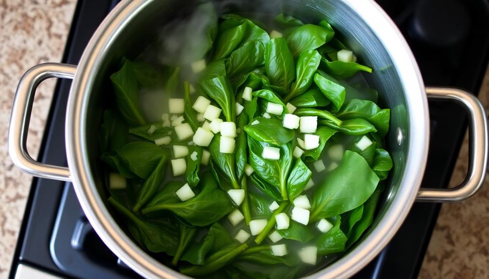 simmer collard greens tenderly