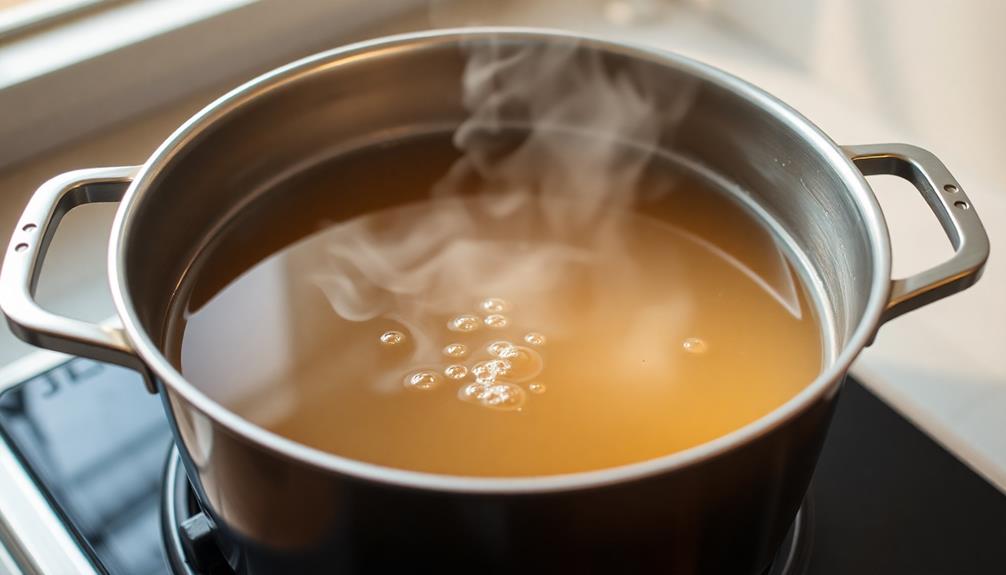 simmer dashi broth preparation