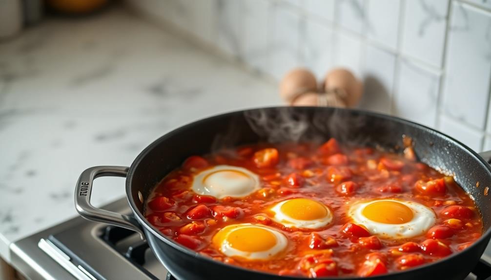 simmer eggs until cooked