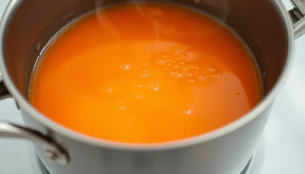 simmer for desired thickness