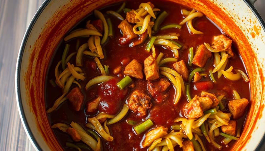 simmer jackfruit with spices