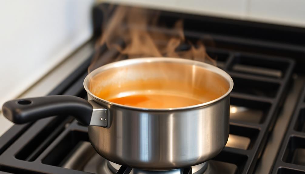 simmer sauce for five minutes