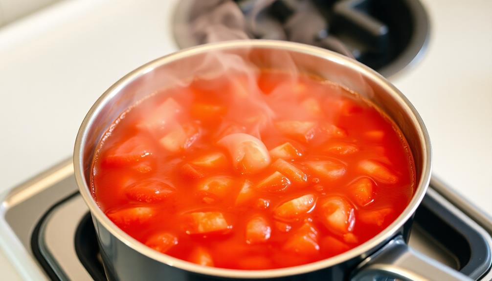 simmer tomato mixture thickens