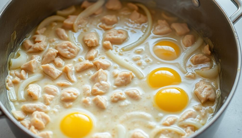 simmer until eggs set